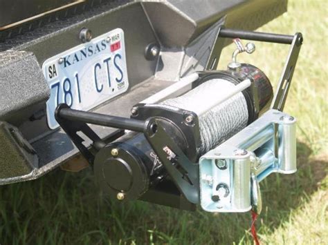 rear bumper with winch mount